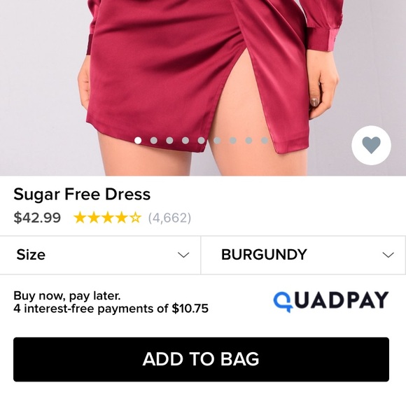 Burgundy dress - Picture 4 of 4